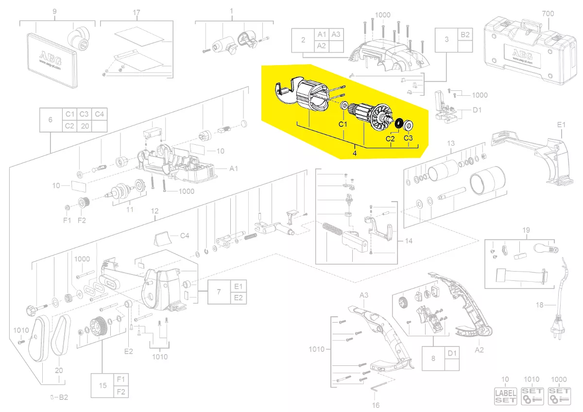 Moteur réf. 001289001 AEG